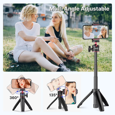 Ulanzi MT-08 Mini Tripod White Color Foldable Tripod Monopod  Mount 1/4'' Tripod Universal for DSLR Android iPhone Smartphone