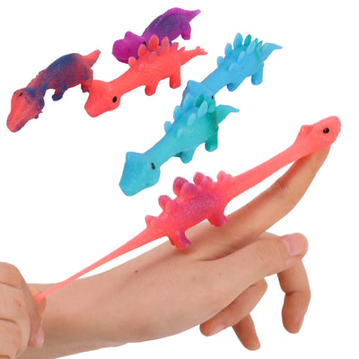 5/10pcs Mini Dinosaur Slingshot Toy Kids Children Creative Cartoon Animals Finger Games Stress Relief Shooting Playing Favors