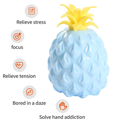 Pineapple Squeezable Toy Stress Ball Sensory Fidget Toys Anti-stress Toy Fruit Miniature Stress Relief Balls Toy Desktop Decor