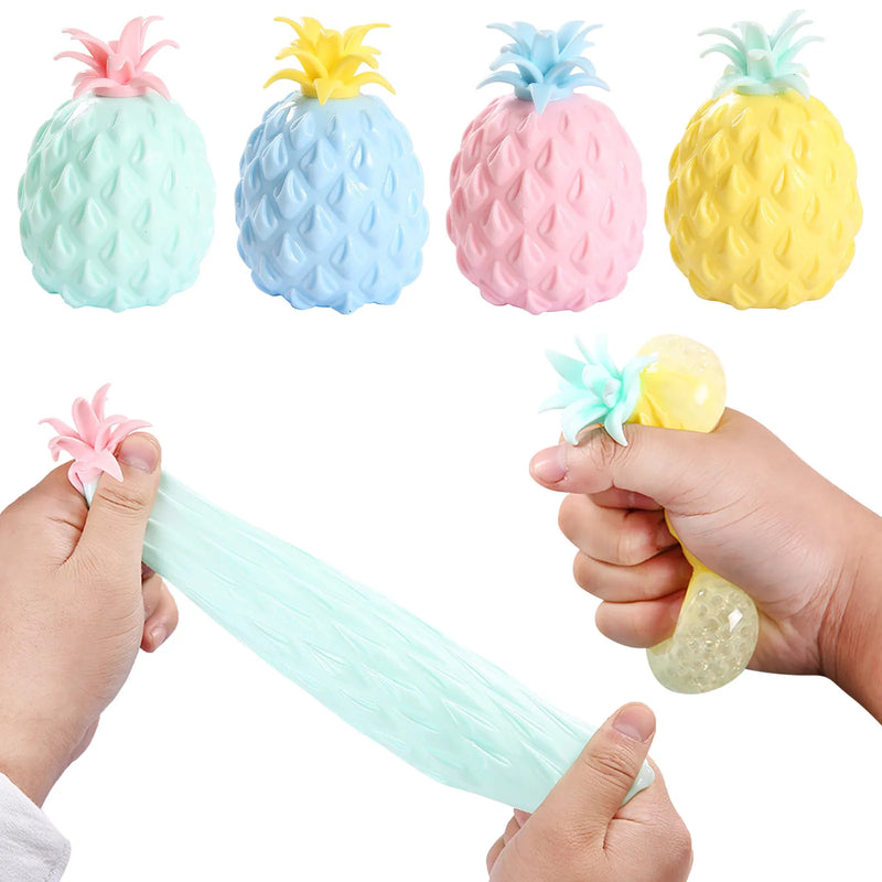 Pineapple Squeezable Toy Stress Ball Sensory Fidget Toys Anti-stress Toy Fruit Miniature Stress Relief Balls Toy Desktop Decor