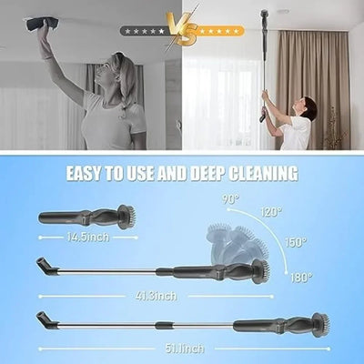 Electric Cleaning Brush Multifunctional Household Wireless Rotatable Cleaning Brush For Bathroom Kitchen Windows Toilet