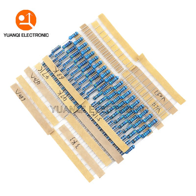 300PCS 10R - 1M Ohm 1/4W 1/2W 1W Resistance Set 1% Metal Film Resistor Assortment Kit 30Kinds*10pcs=300PCS