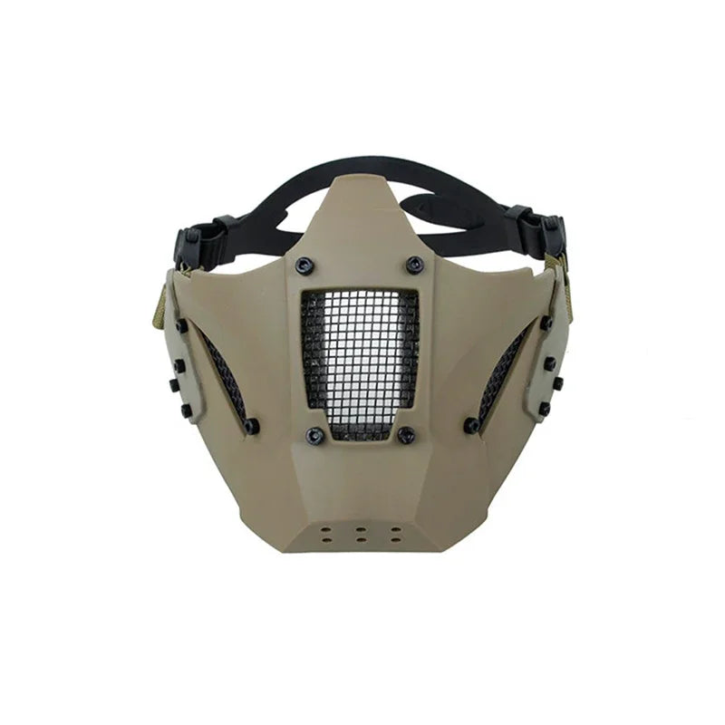 New Airsoft FAST Module MESH Mask Tactical Half Face Mask Fit Helmet