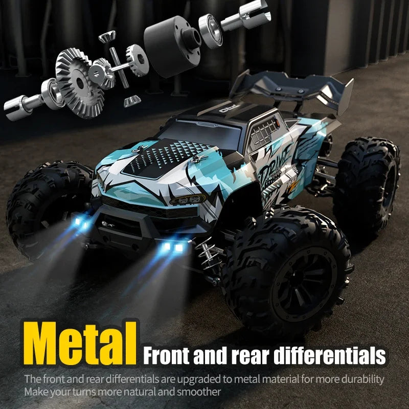 1:16 75KM/H or 50KM/H 4WD RC Car with LED Remote Control Cars High Speed Drift Monster Truck for Kids Vs Wltoys 144001 Toys