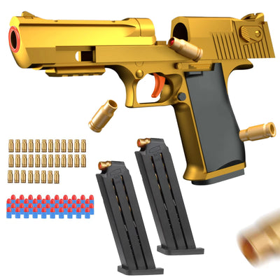 Children's Golden Desert Eagle Shell Soft Bullet Toy Gun Glock Simulation Bullet Boy Pistol Toy Model