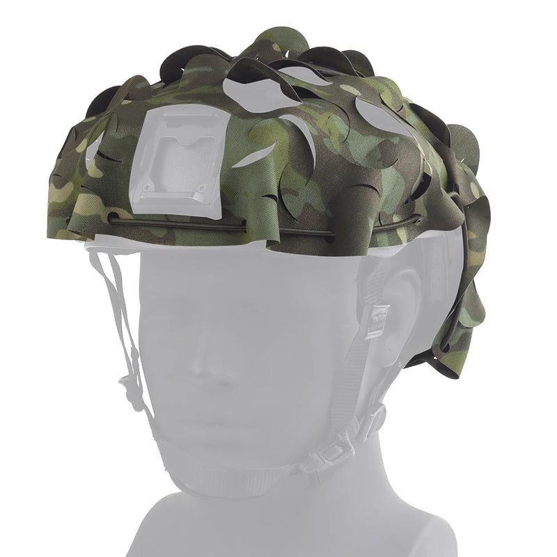 Tactical Helmet Accessories 3D Camouflage Helmet Cloth Cover  Camo Laser Cut Leaf Shape Lightweight Laser Cut Helmet Cvoer