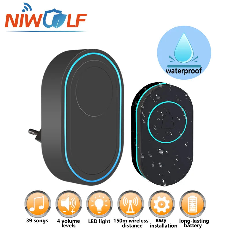 Wifi Video Doorbell Camera Night Vision Voice Intercom Or 433MHz Wireless Welcome Door Bell Smart Home Security Alarm