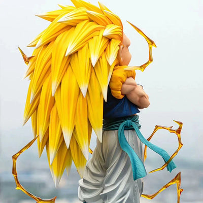 23cm Anime Dragon Ball Figures GK New Pattern Gotenks Super Saiyan 3 Action Figures PVC Model Toys Desktop Gifts