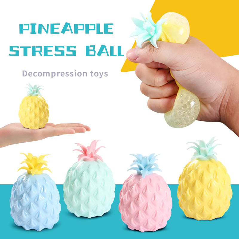 Pineapple Squeezable Toy Stress Ball Sensory Fidget Toys Anti-stress Toy Fruit Miniature Stress Relief Balls Toy Desktop Decor