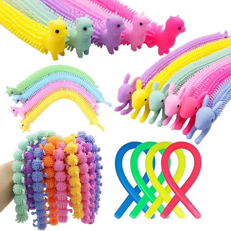 Cute Caterpillar Unicorn Animals Squishy Kids Sensory Fidget Decompression Toys for Children Adults Autism Stress Relief Gifts