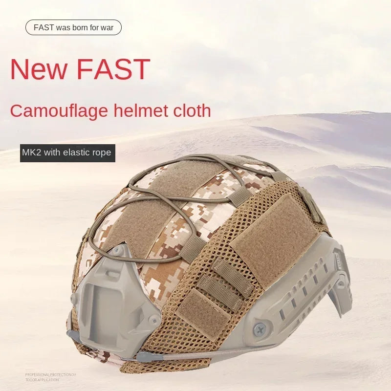 ONLY COVER FAST Helmet Cloth Camouflage Helmet Cover Elastic Rope Camouflage CP Russian Little Green Men Tactical Helmet