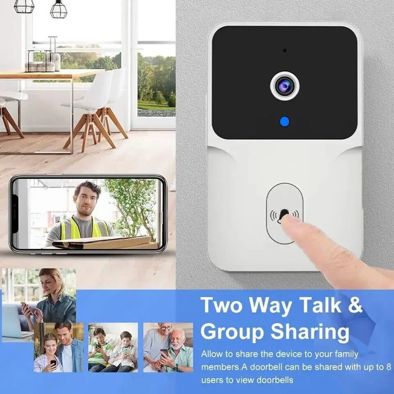 Tuya Wireless Video Doorbell Camera WIFI Night Vision Smart Home Security Outdoor HD Door Bell Two Way Intercom Voice Change