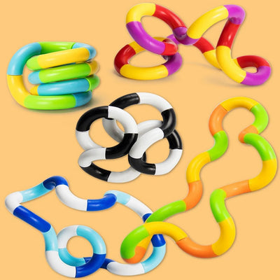 Twisted Ring Magic Figet Magic Trick Rope Creative DIY Winding Leisure Education Stress Relief for Kid Xmas Toy Random Send