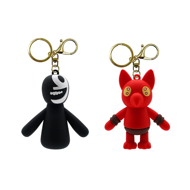 Game Friends The Doors Figure Keychain Horror Game Doors Character Ornaments Creative Gift Keyring Car Accessories