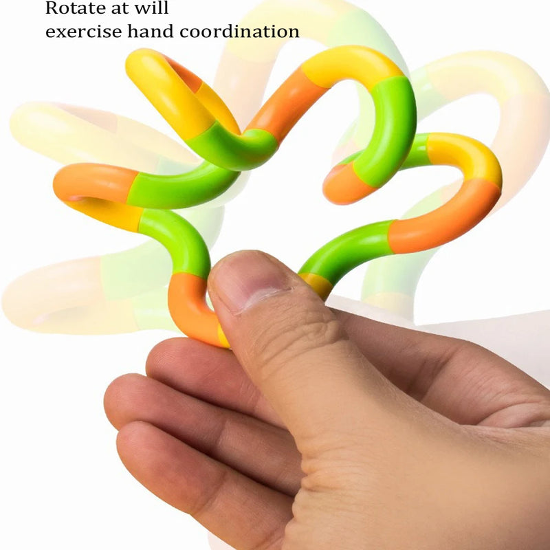 Twisted Ring Magic Figet Magic Trick Rope Creative DIY Winding Leisure Education Stress Relief for Kid Xmas Toy Random Send