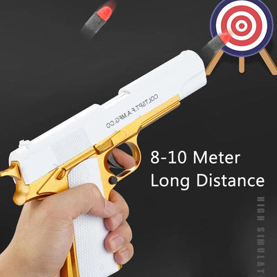 M1911 Shell Throwing Toys Gun G17 Shell Ejection Handgun Soft Darts Bullets Airsoft Pistol For Boys Outdoor Sports Shooting Gift