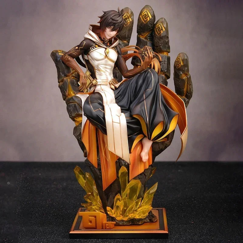 Genshin Impact Figure Zhongli 26cm PVC Model Collection Simulation Statue Game Action Figurine Doll Holiday Gift for Children