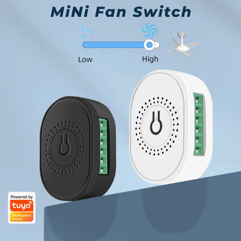 Tuya Wifi Smart Fan Speed Switch Controller DIY Ceiling Fan Switch Smart Life APP Remote Control Work With Alexa Google Home