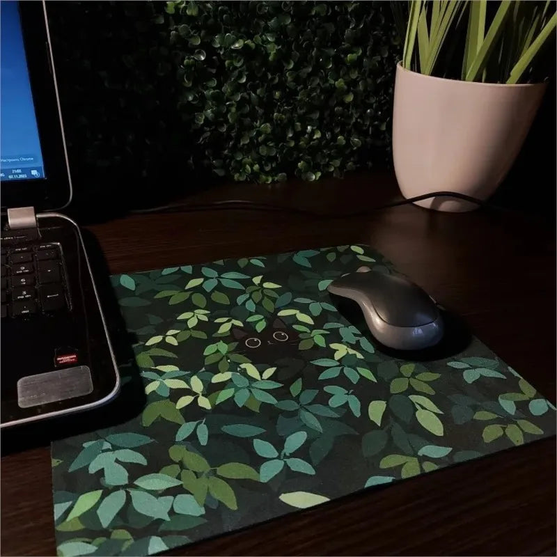 XS Kawaii Cute Plant Mouse Pad Office Mousepad Desk Mat Flower Gaming Accessories Keyboard Pads Small Mats Rubber Carpet Rug