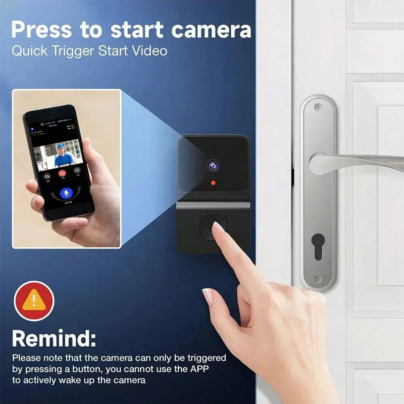 Z30 Wireless Doorbell Camera With Chime Smart Home Security Video Intercom Night Vision WiFi Smart Door Bell Audio