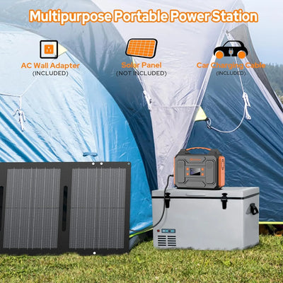 Portable Power Station 300W Solar Generator 280Wh (without Solar Panel), 110V Portable Power Bank with AC Outlet Pure Sine Wave