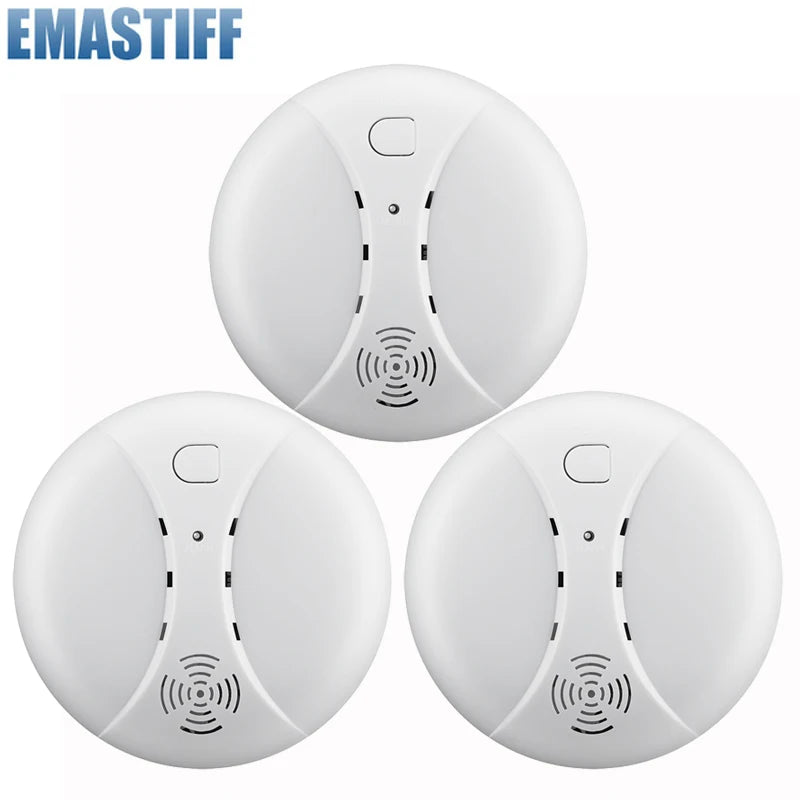 433MHz Wireless Fire Protection Smoke alarm Detector Alarm Sensors For RF Tuya WIFI GSM home security Alarm Systems