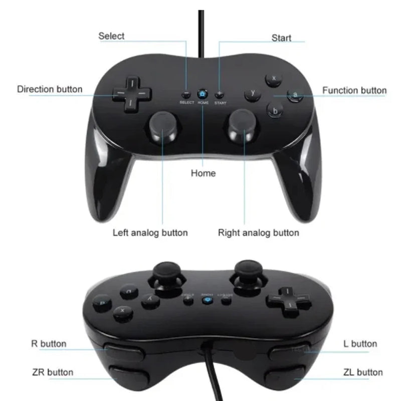 Control For Nintendo Wii / U WiiU 2 Controller Remote Accessories Gamepad Gaming Kit Gamer Mando Command Game Pad Joystick Wired