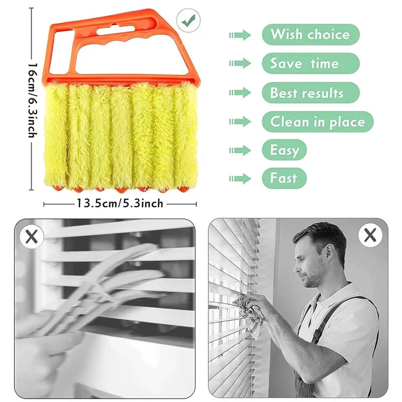 Vent Blinds Cleaner Cloth Brush Auto Air Conditioner Microfiber Air Conditioner Duster Electric Fan Cleaner Washable Tool