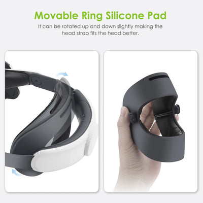 BOBOVR M2 Plus Strap BOBOVR M2 Plus Head Strap Twin Battery Combo Compatible with Meta Oculus Quest 2