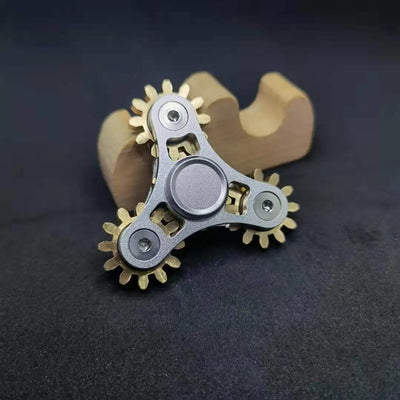 Delicateness Gear Hand Spinner All Copper Fidget Spinner Nine Teeth Linkage Edc Metal Alloy Spinner Focus Toys Stress Relief