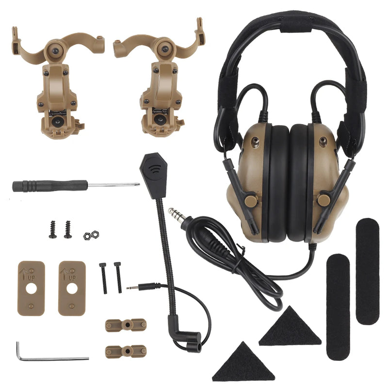 Tactical Headset  Helmet Set with Night Vision Goggles Model & Signal Light & NVG Bracket & Free Battery Pack & Helmet Cover Etc