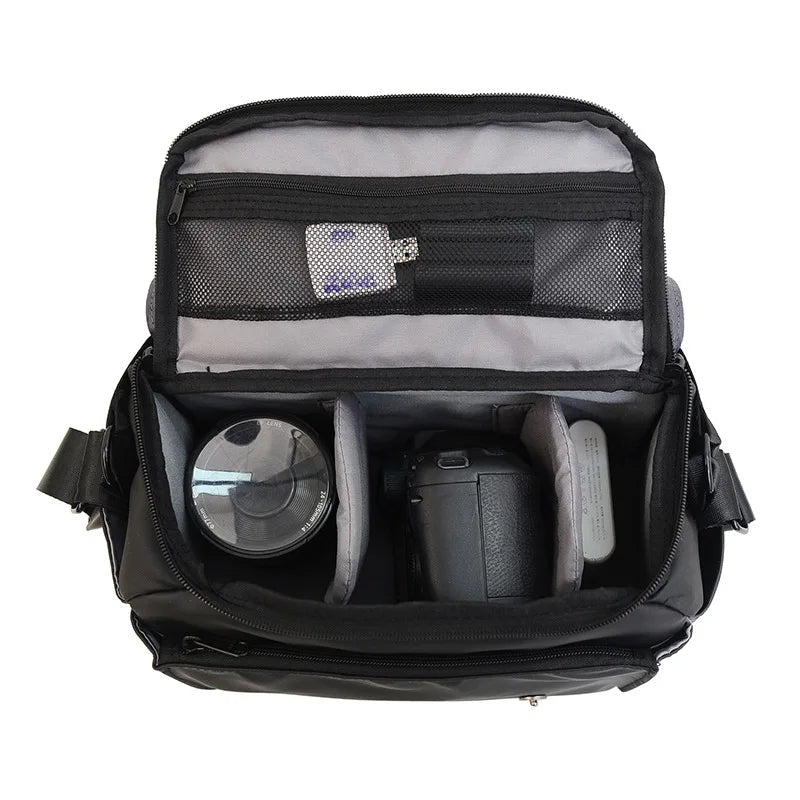 New Nylon Men/Women Shoulder Camera Messenger Bag Wear-resistant Waterproof Camera Bag for Canon, Nikon, Fuji, Sony, Mirrorless