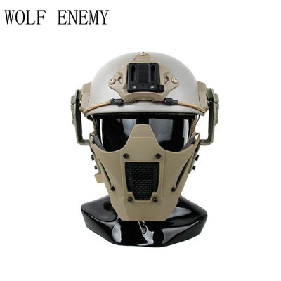 New Airsoft FAST Module MESH Mask Tactical Half Face Mask Fit Helmet