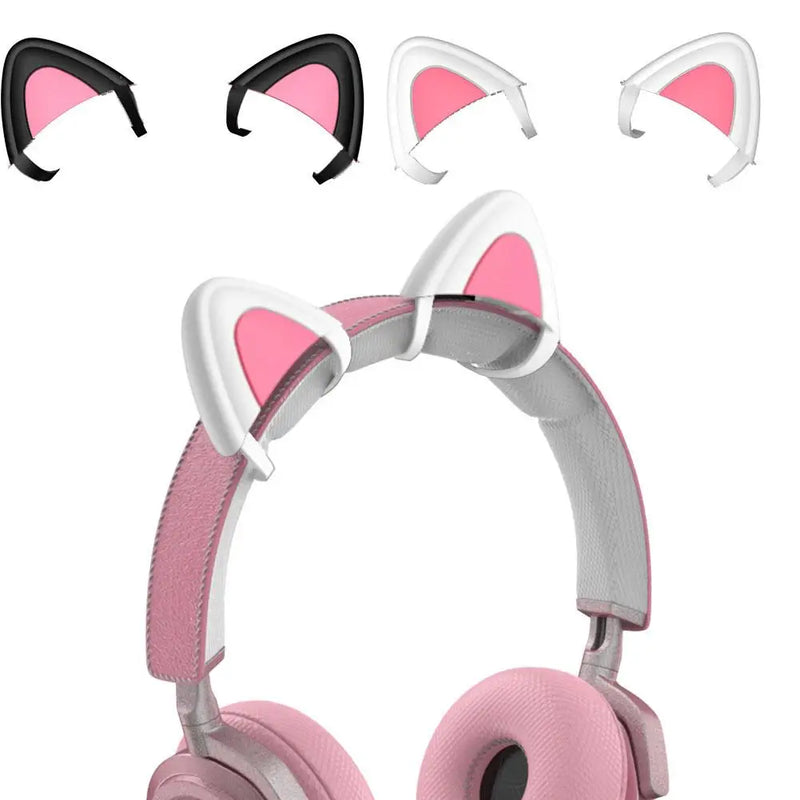 Headphone With Cat Ears Pink Cat Ears Earphones E-sports Earphone Cute Cat Ears for Headphones Girl Style Gaming Cat Headph X7G6