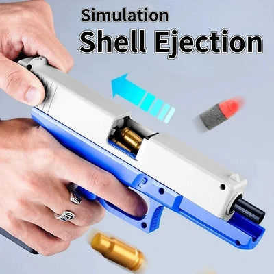 G17 Soft Bullet Toy Gun Shell Ejection Outdoor Foam Darts Pistol Desert Eagle Airsoft Gun With Silencer For Kid Adult