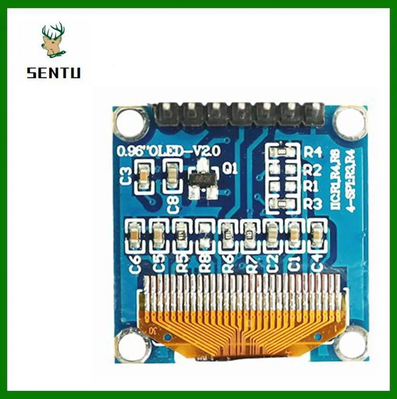 0.96 inch OLED IIC Serial White Display Module 128X64 I2C SSD1306 12864 LCD Screen Board GND VCC SCL SDA 0.96" for Arduino Black