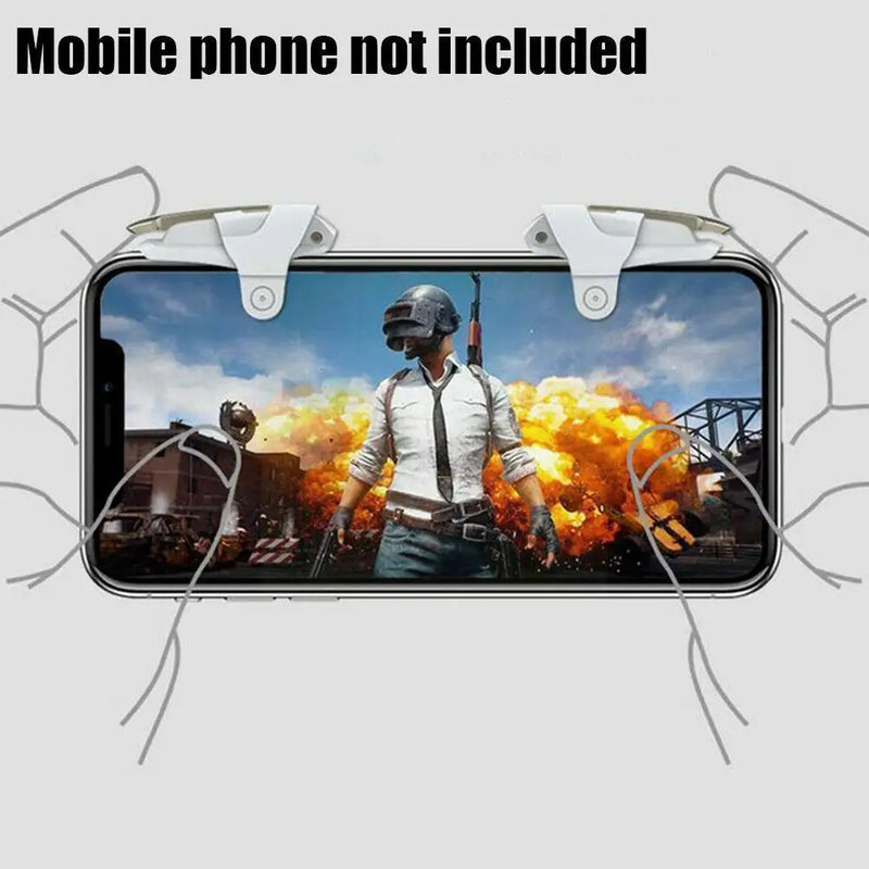 1 Pairs Trigger Joystick For Pubg Mobile Phone Aim Shooter Gamepad Gaming Button Linkage Accessories For Phone K8a0