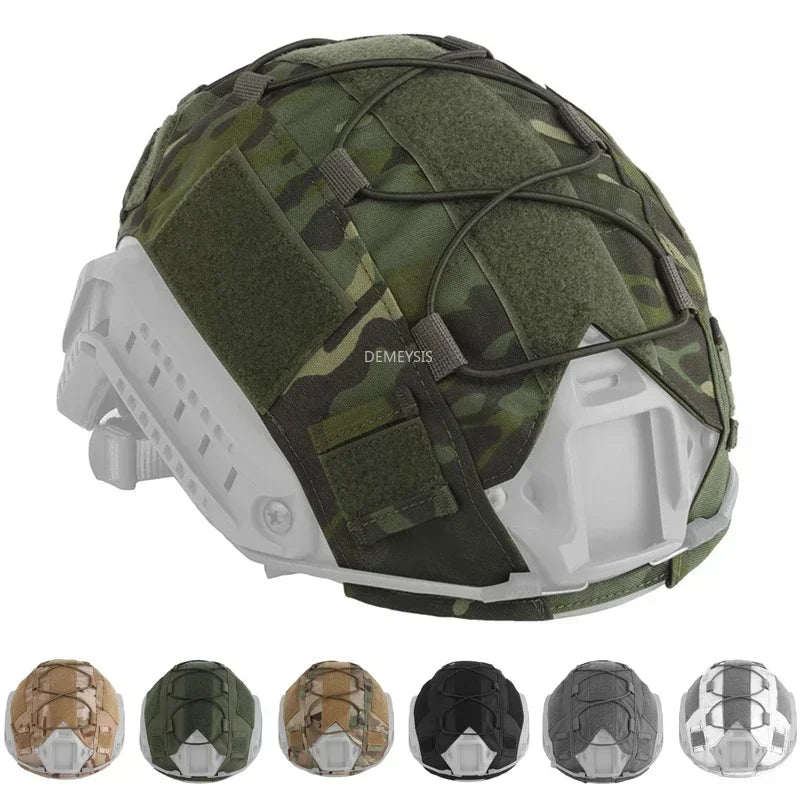 FAST Tactical Helmet Cover Lightweight Outdoor Hunting Shooting Wargame Helmets Cloth Camouflage Paintball Helmet Cover