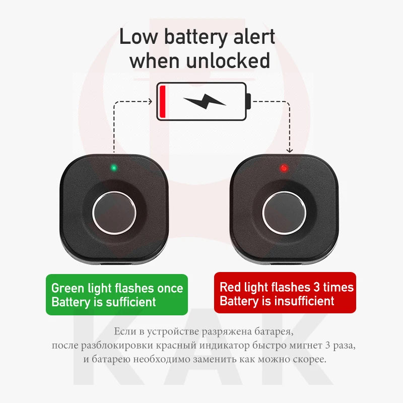 KAK Biometric Fingerprint Lock Black Keyless Cabinet Lock Smart Drawer Locks Anti-theft Door Lock Long Standby Time Door Hardwar