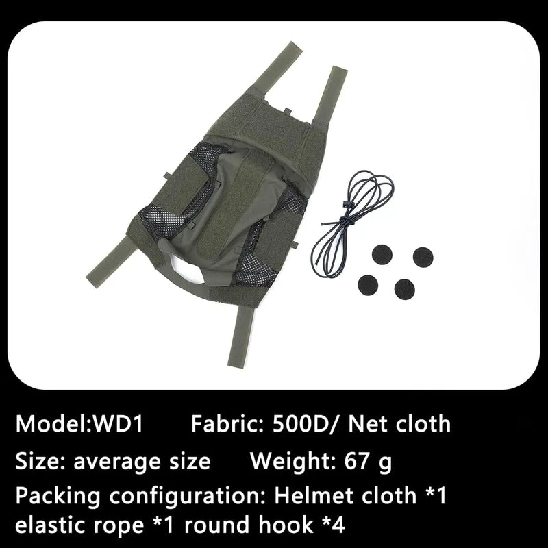 Tactical Hunting Helmet Cover for Wendy, Mesh Helmet Protective Cover, Camouflage Fabric Multicam Gear Accessories