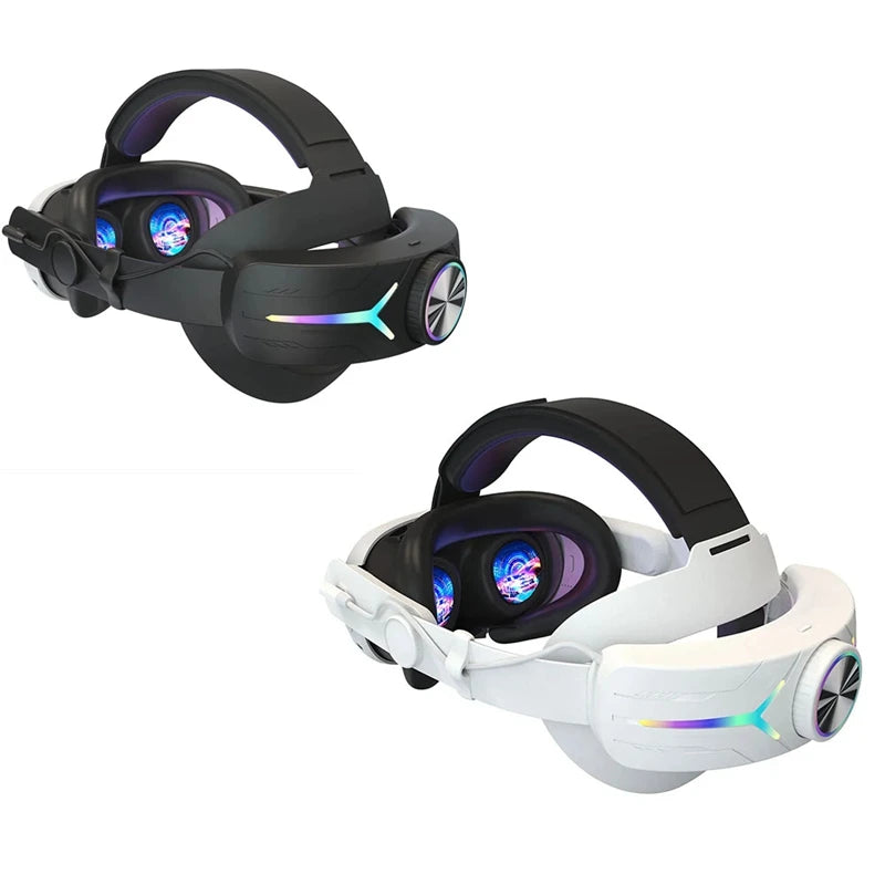 HOT-VR Head Strap For Meta Quest 3 Sponge Headwear RGB Charging Headset Built-In 8000Mah Batteries VR Accessories