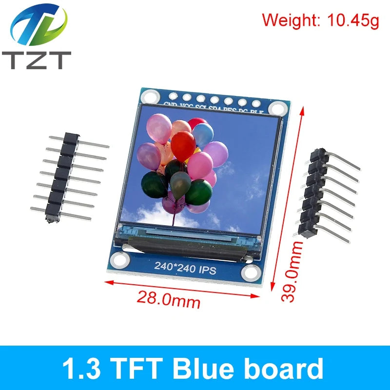 TFT Display 0.96 / 1.3 inch IPS 7P SPI HD 65K Full Color LCD Module ST7735 / ST7789 Drive IC 80*160 240*240 (Not OLED)