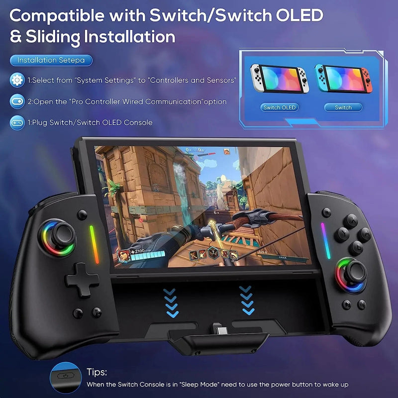 Gamepad Gaming Control Game Pad For Nintendo Switch & OLED Nintendos Swich Accessories Controller Joystick Command Grip USB Kit