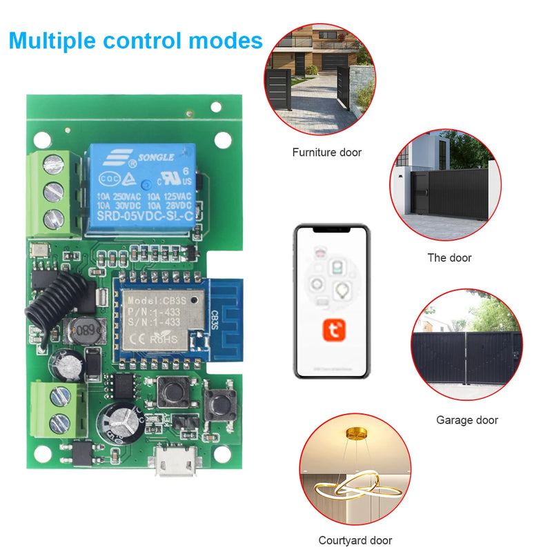 Garage Door Opener wifi Remote Controller Supprot Alexa Google home Access Control System Voice Remote Work With Tuya APP