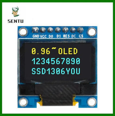 0.96 inch OLED IIC Serial White Display Module 128X64 I2C SSD1306 12864 LCD Screen Board GND VCC SCL SDA 0.96" for Arduino Black