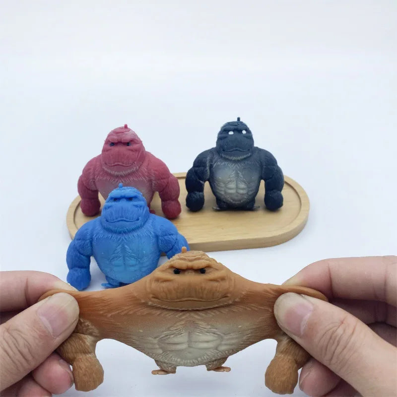 2024 Cartoon Funny Mini Cute Orangutan Pinch Squeeze Fingertip Kawaii Orangutan Kids Fidget Toy Birthday Gift Stress Relief Toy