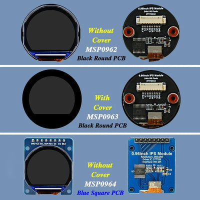 0.96 Inch 240*198 ST7789 Round Circular IPS SPI LCD Module Panel Display Screen for Arduino ESP32 Raspberry Pi STM32 CH32 C51