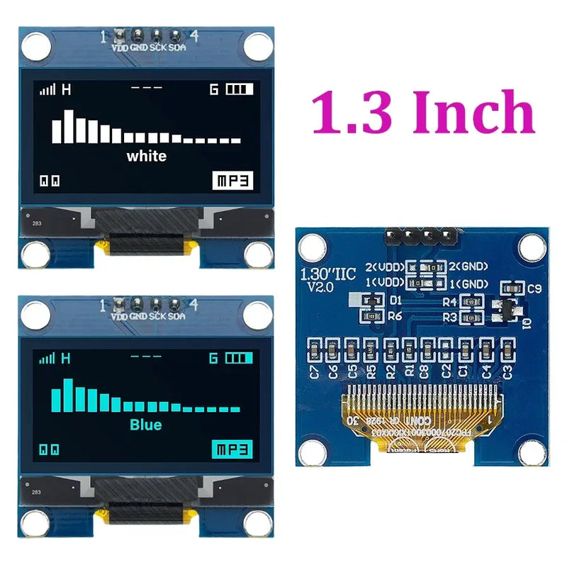 1.3" OLED Display Module White Blue Color Drive Chip SH1106 128X64 1.3 Inch LCD LED IIC I2C Communicate For Arduino