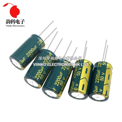 10V 16V 25V 35V 50V 400V 450V High Frequency Low ESR Aluminum Capacitor 10UF 100UF 220UF 330UF 470UF 680UF 1000UF 2200UF 3300UF