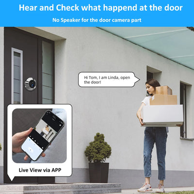 iCam365 3MP Outdoor House WiFi Peephole Door Eye Camera Security one-way Audio Night Vision HD Video Digital Peephole For Home